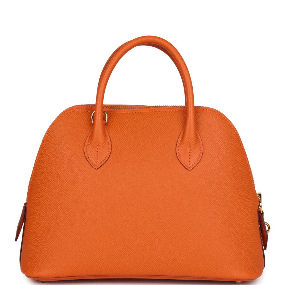 Hermes 1923 Bolide 25 Orange Epsom Gold Hardware - Image 4