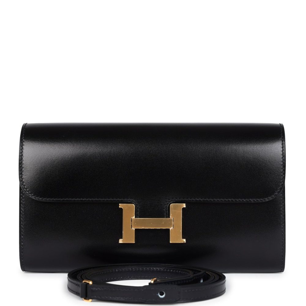 Hermes Rock Constance Wallet To Go Black Box Gold Hardware - Image 3