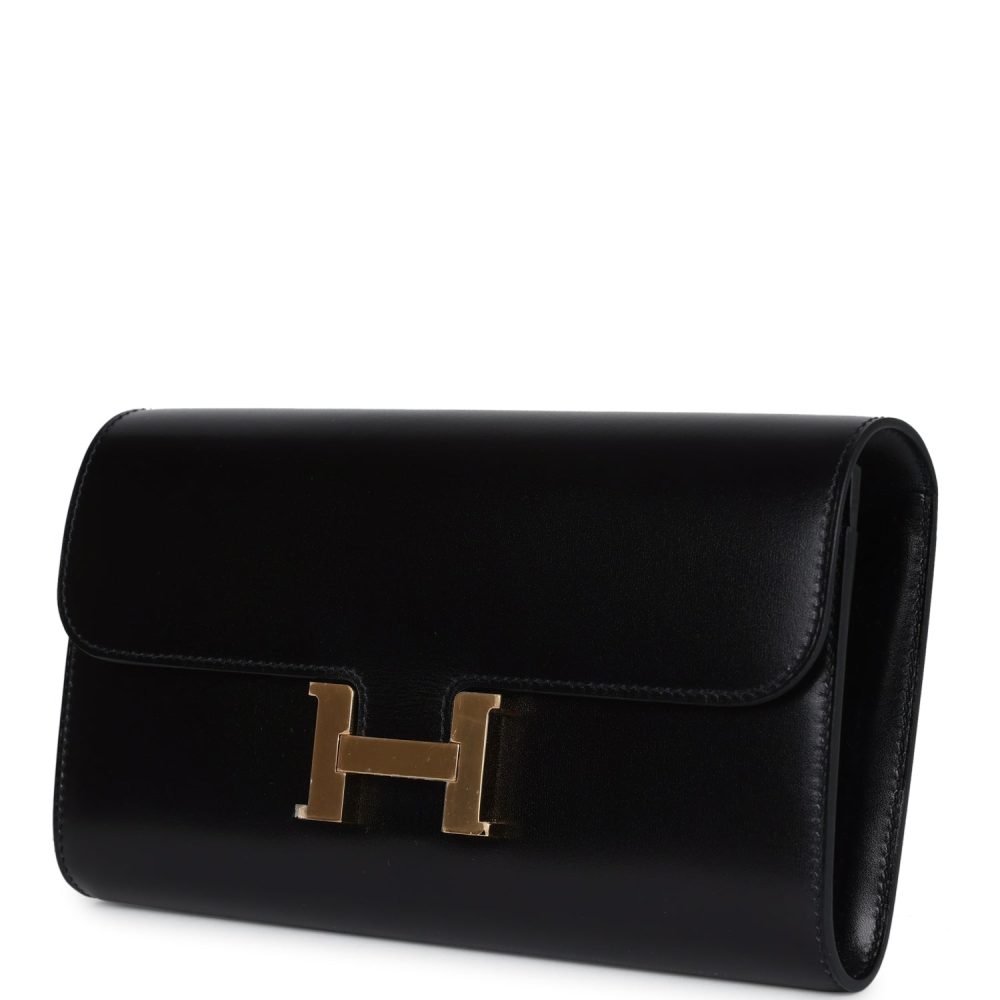Hermes Rock Constance Wallet To Go Black Box Gold Hardware - Image 5
