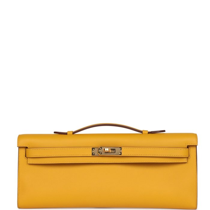 Hermes Kelly Cut Jaune Ambre Swift Gold Hardware