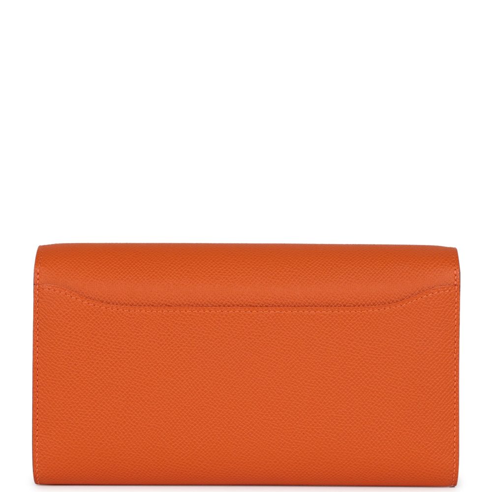 Hermes Constance Wallet To Go Orange Epsom Palladium Hardware - Image 4