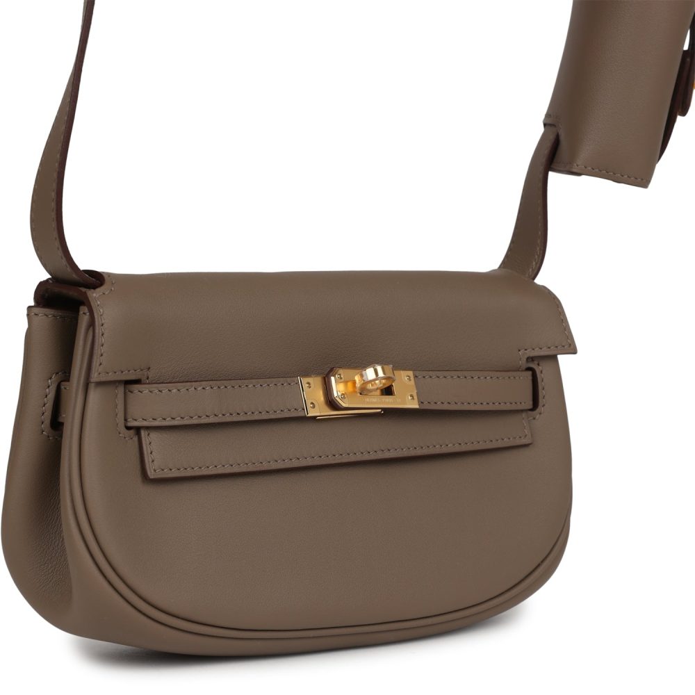 Hermes Kelly Moove Etoupe Swift Gold Hardware - Image 2