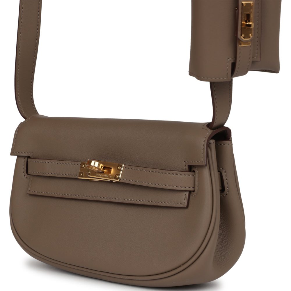 Hermes Kelly Moove Etoupe Swift Gold Hardware - Image 5