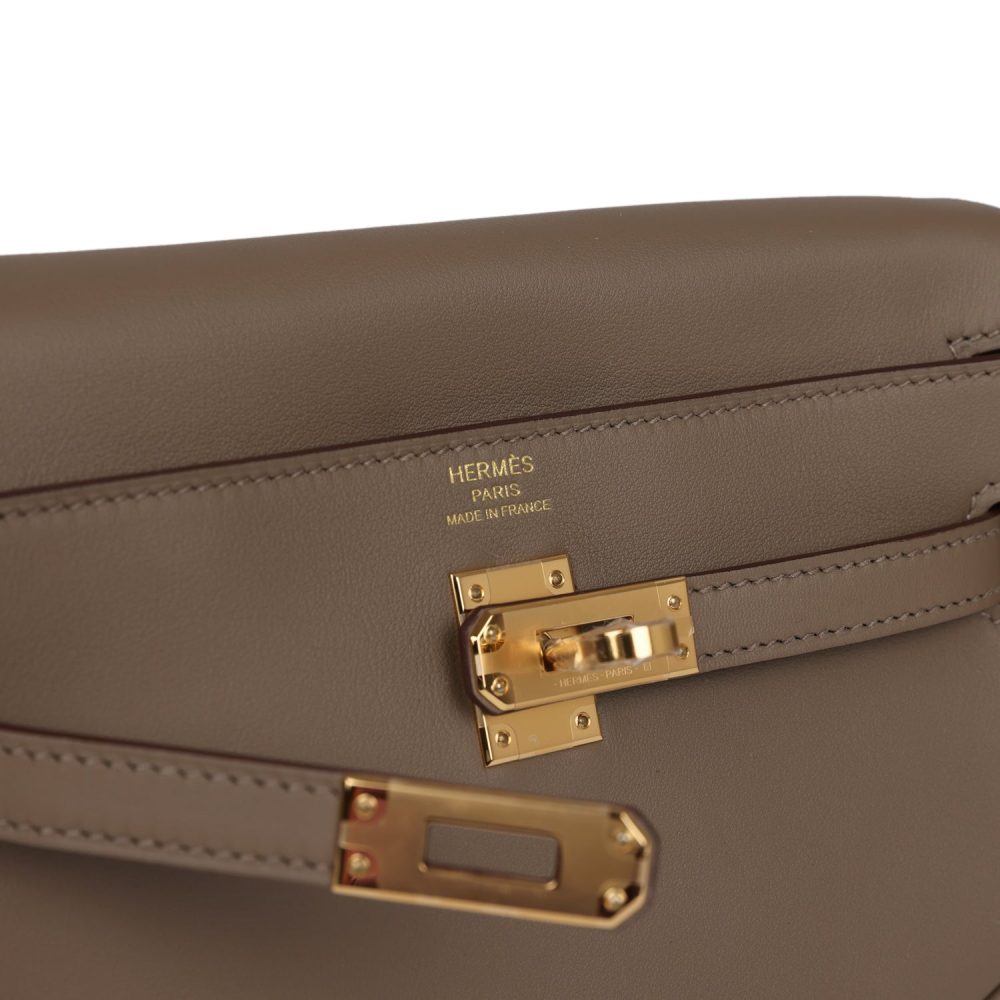 Hermes Kelly Moove Etoupe Swift Gold Hardware - Image 10