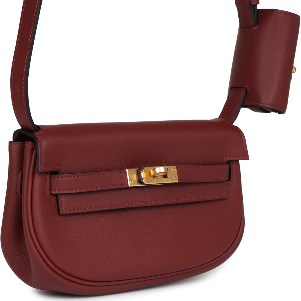 Hermes Kelly Moove Rouge H Swift Gold Hardware - Image 2