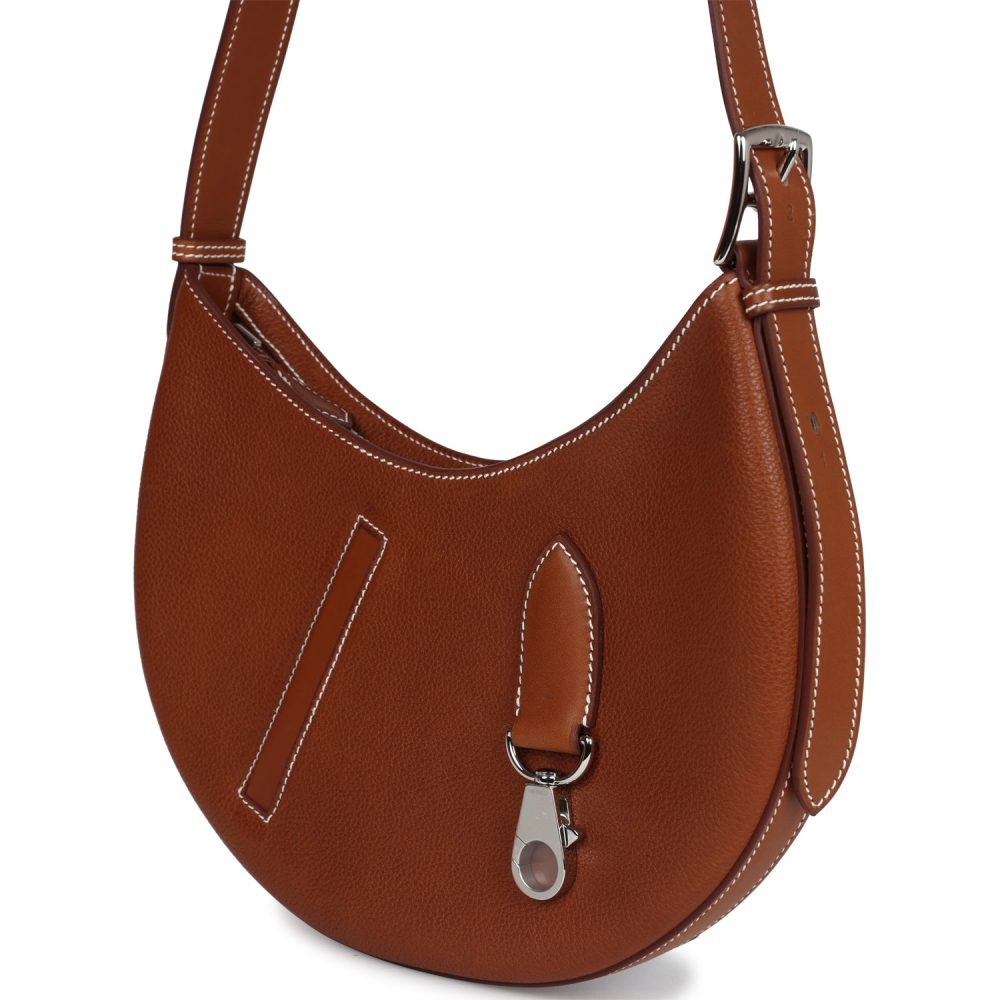 Hermes P'tit Arcon Bag Fauve Barenia Faubourg Palladium Hardware - Image 5