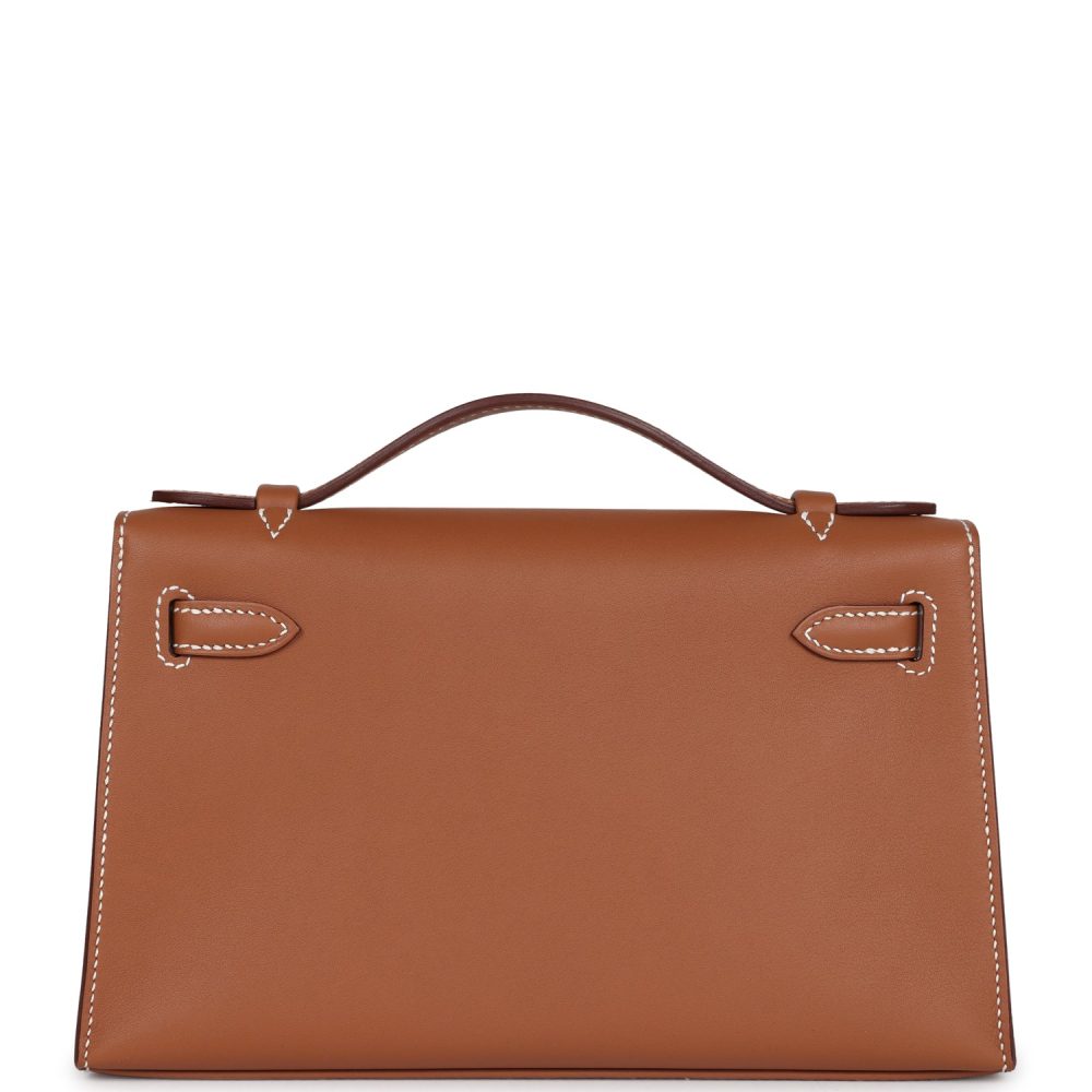 Hermes Kelly Pochette Gold Swift Gold Hardware - Image 4