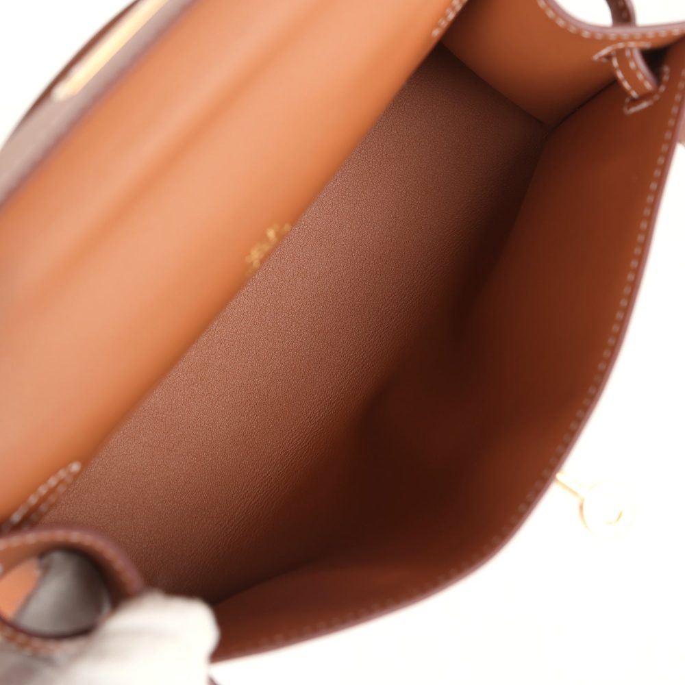 Hermes Kelly Pochette Gold Swift Gold Hardware - Image 8
