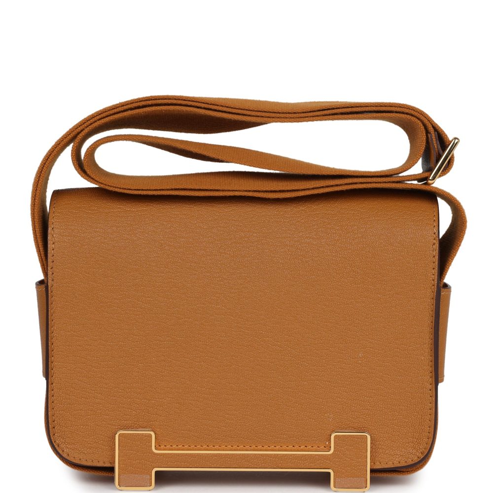 Hermes Geta Caramel Chevre Mysore Gold Hardware - Image 4