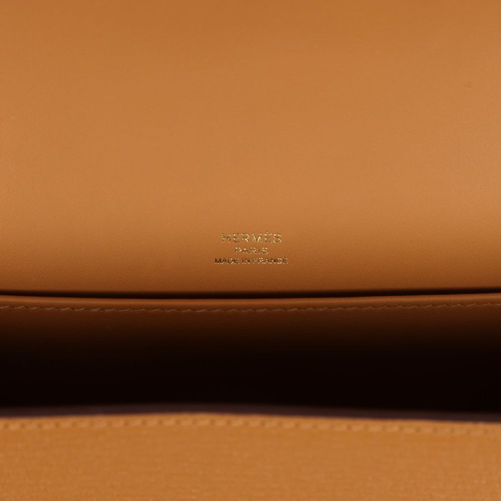 Hermes Geta Caramel Chevre Mysore Gold Hardware - Image 8