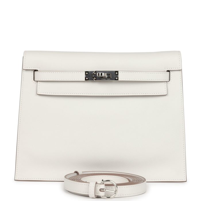 Hermes Kelly Danse Gris Pale Swift Palladium Hardware