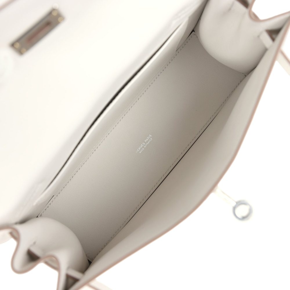 Hermes Kelly Danse Gris Pale Swift Palladium Hardware - Image 8
