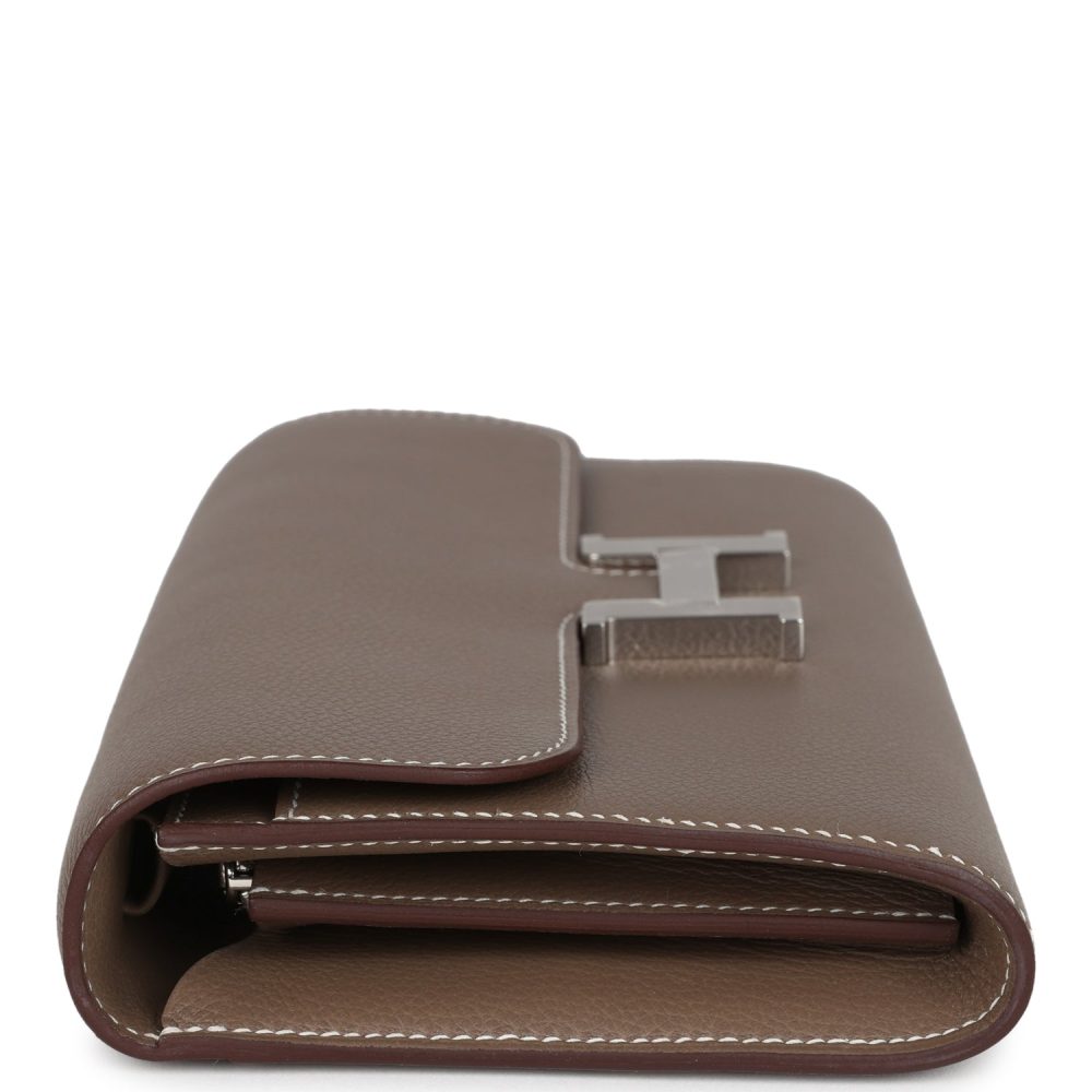 Hermes Constance Wallet To Go Etoupe Evercolor Palladium Hardware - Image 3