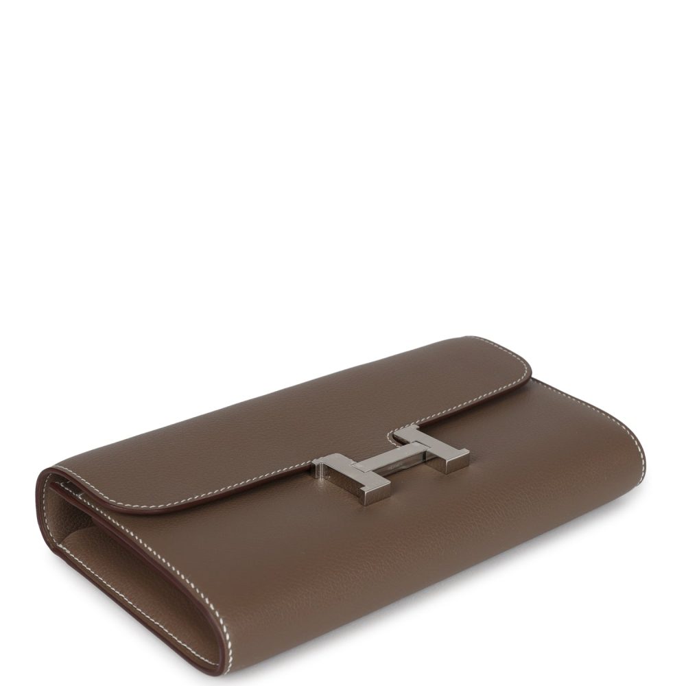 Hermes Constance Wallet To Go Etoupe Evercolor Palladium Hardware - Image 6