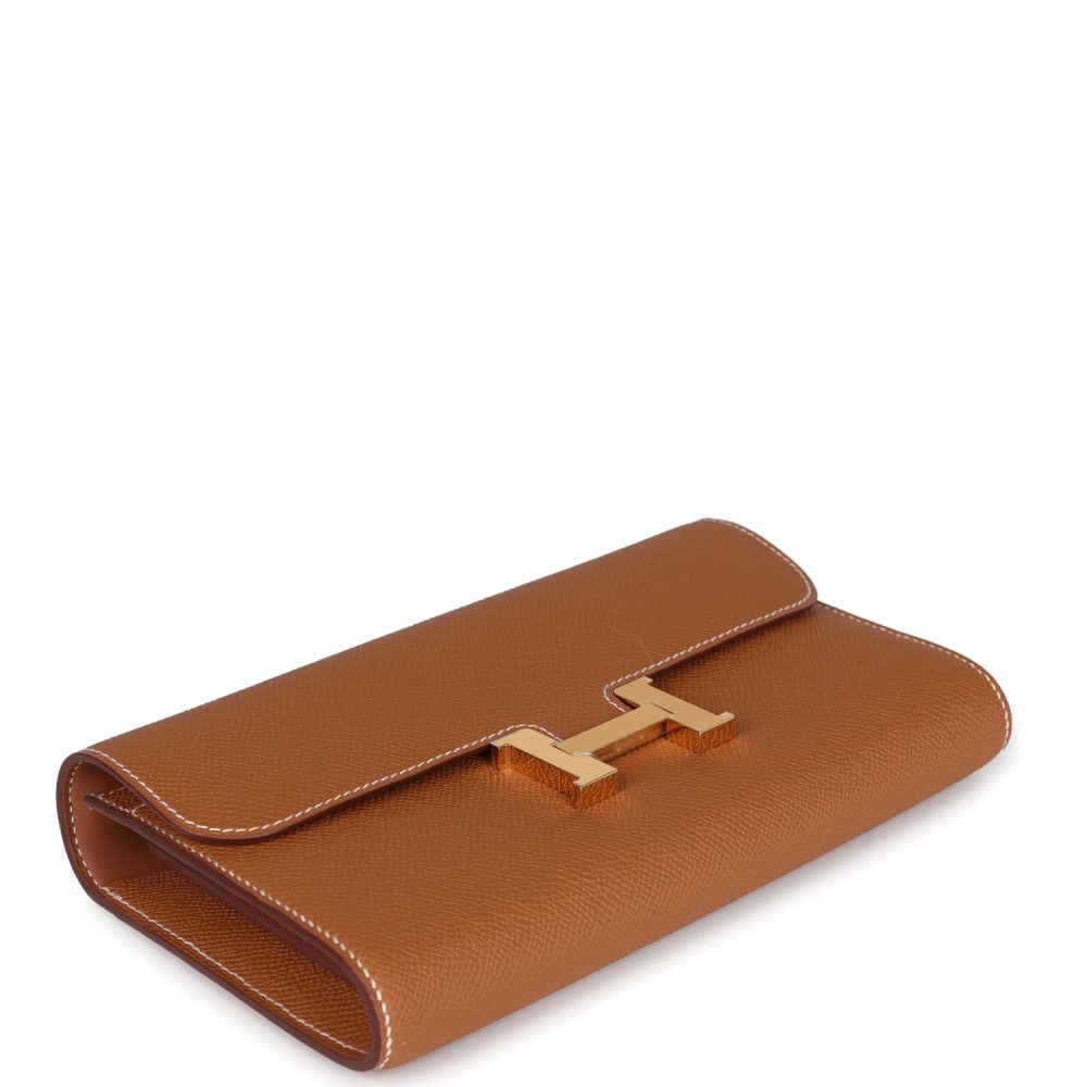 Hermes Constance Wallet To Go Gold Epsom Gold Hardware - Image 6