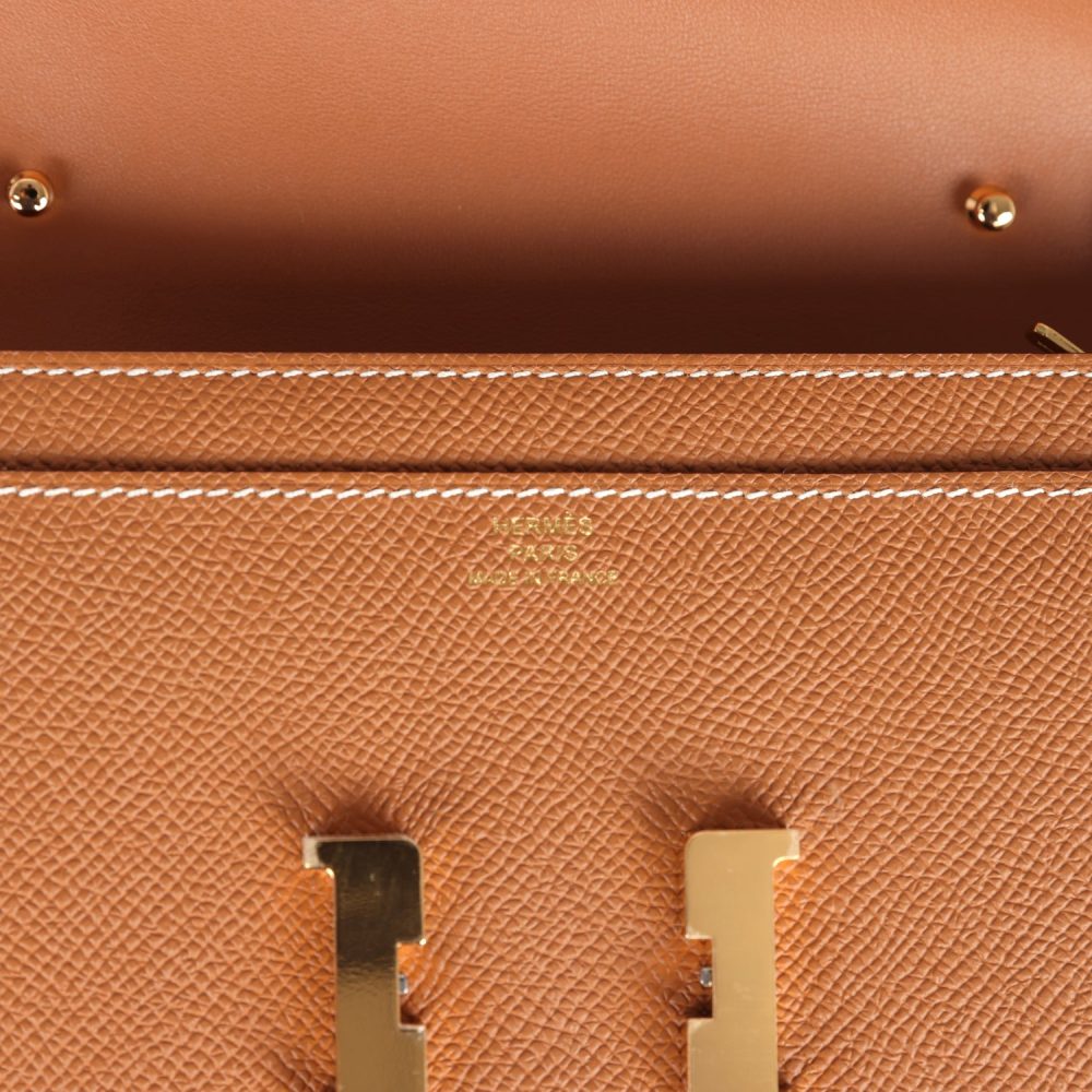 Hermes Constance Wallet To Go Gold Epsom Gold Hardware - Image 7