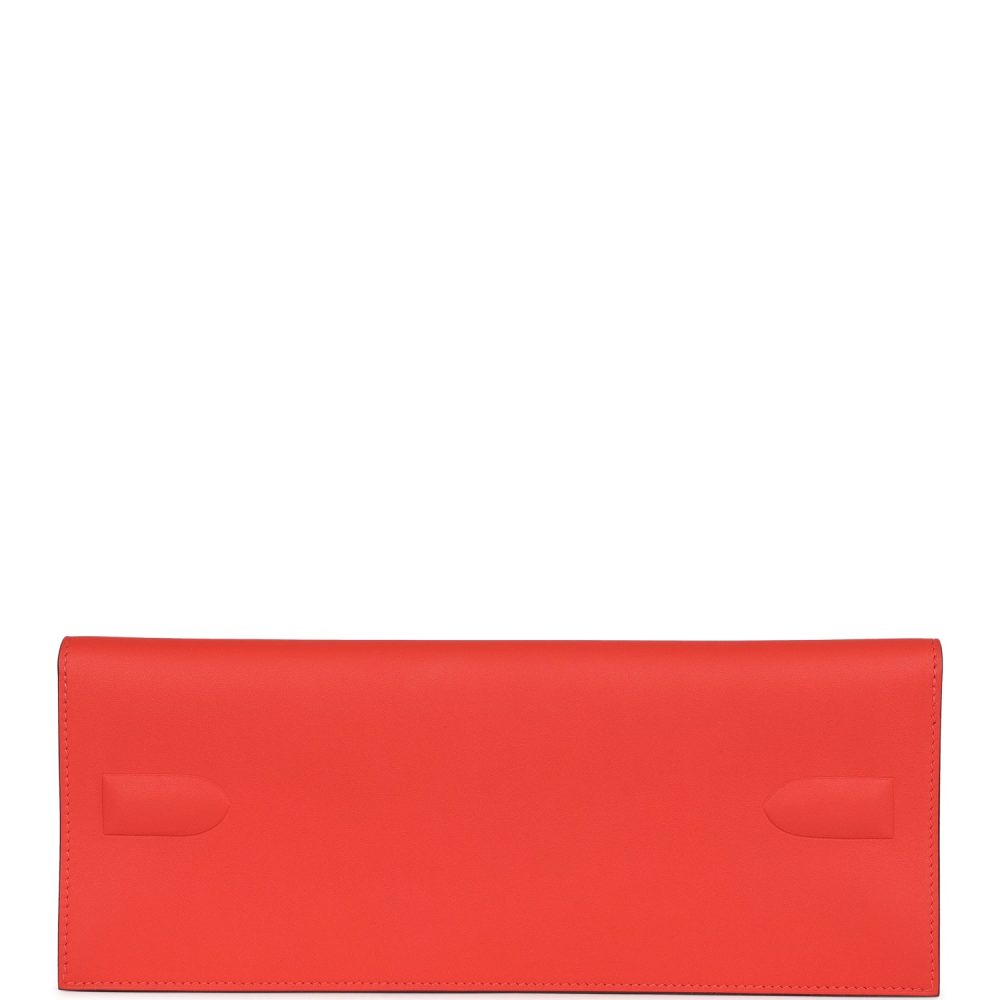 Hermes Shadow Kelly Cut Orange Field Swift - Image 4