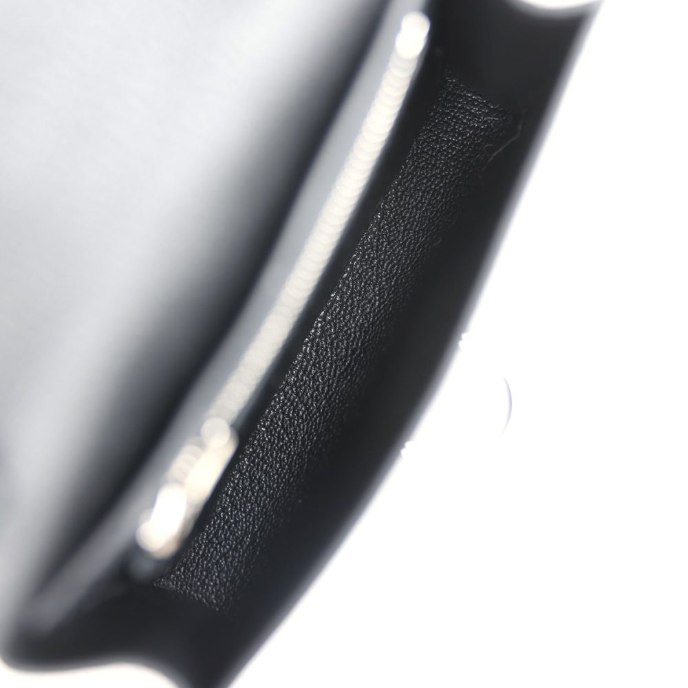 Hermes Chaine d' Ancre Wallet to Go Black Varanus Niloticus Lizard Palladium Hardware - Image 8