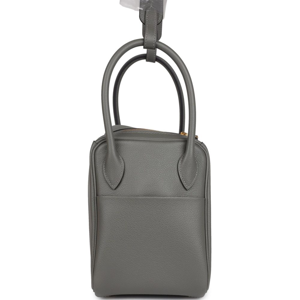 Hermes Lindy 26 Gris Meyer Evercolor Gold Hardware - Image 3
