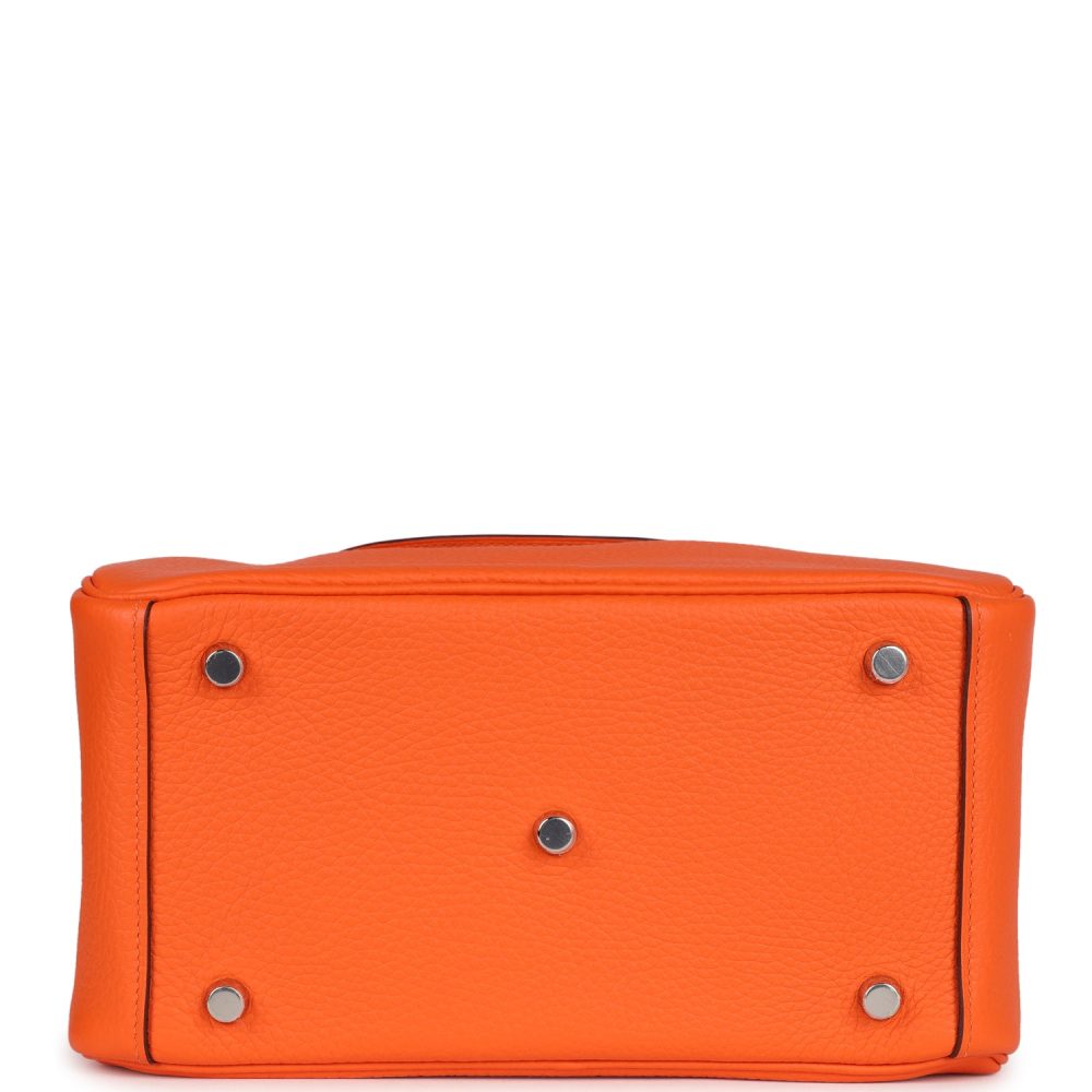 Hermes Lindy 26 Orange Minium Clemence Palladium Hardware - Image 6