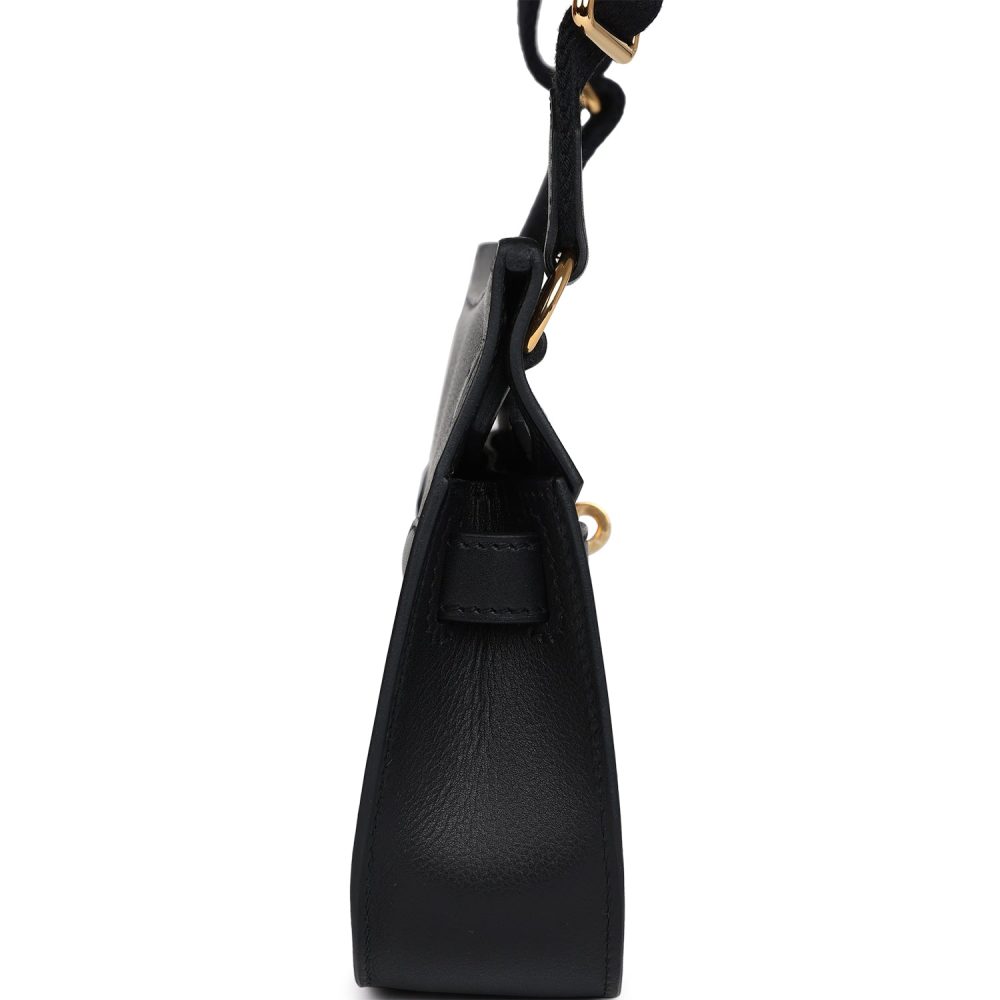 Hermes Mini Jypsiere Black Evergrain Gold Hardware - Image 3