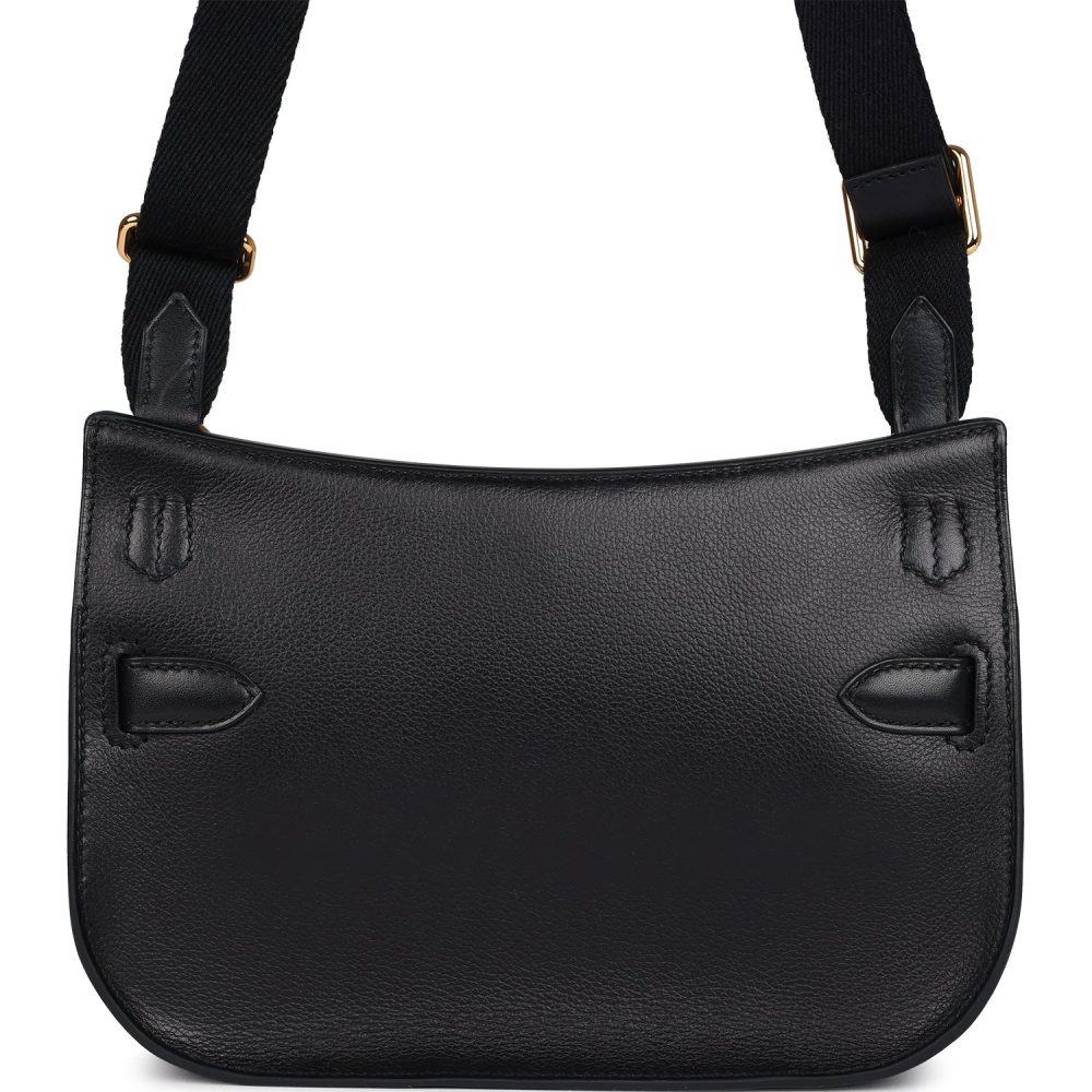 Hermes Mini Jypsiere Black Evergrain Gold Hardware - Image 4