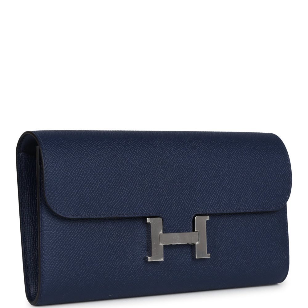 Hermes Constance Wallet To Go Bleu Navy Epsom Palladium Hardware - Image 2