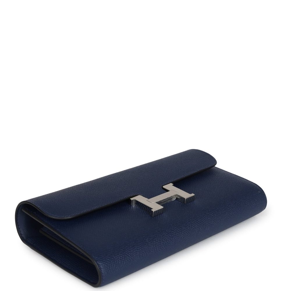 Hermes Constance Wallet To Go Bleu Navy Epsom Palladium Hardware - Image 6