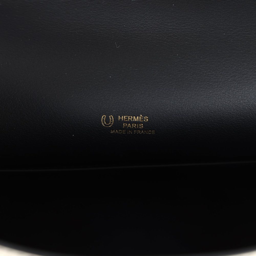 Hermes Special Order (HSS) Kelly Pochette Beton and Black Swift Gold Hardware - Image 7