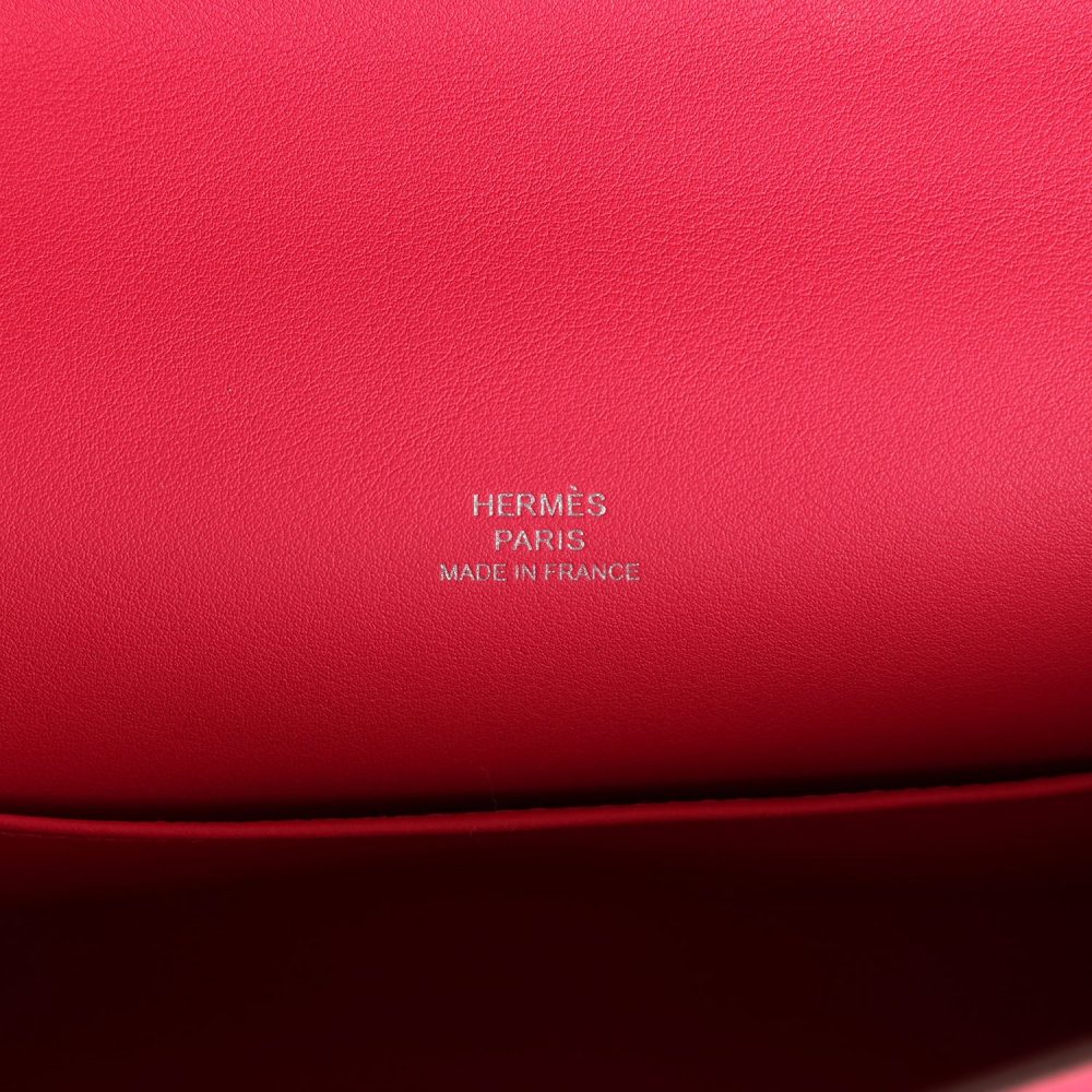 Hermes Kelly Pochette Rose Extreme Swift Palladium Hardware - Image 7