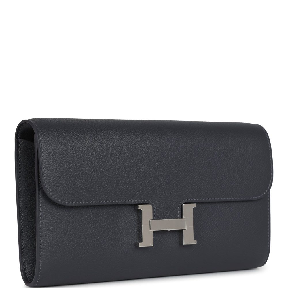Hermes Constance Wallet To Go Ardoise Evercolor Palladium Hardware - Image 2