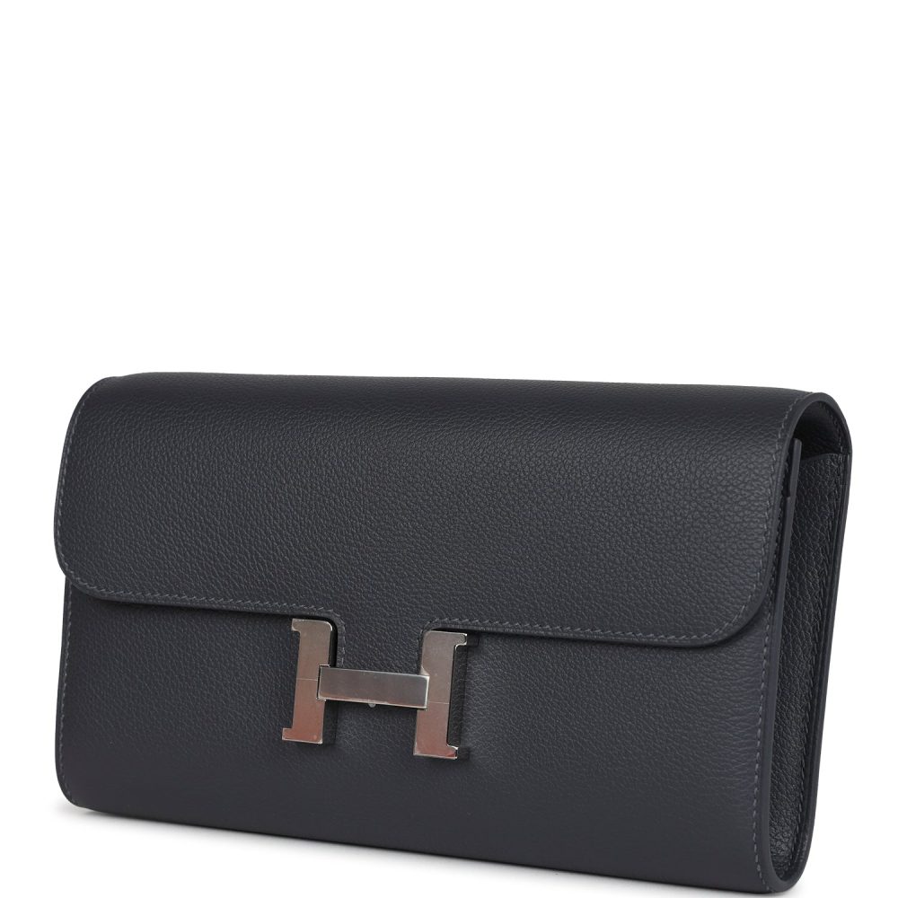 Hermes Constance Wallet To Go Ardoise Evercolor Palladium Hardware - Image 5