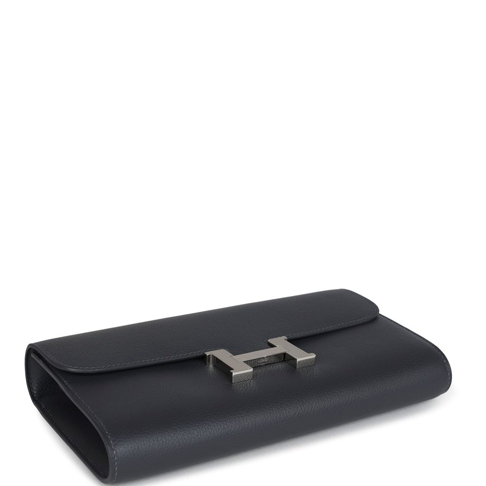 Hermes Constance Wallet To Go Ardoise Evercolor Palladium Hardware - Image 6
