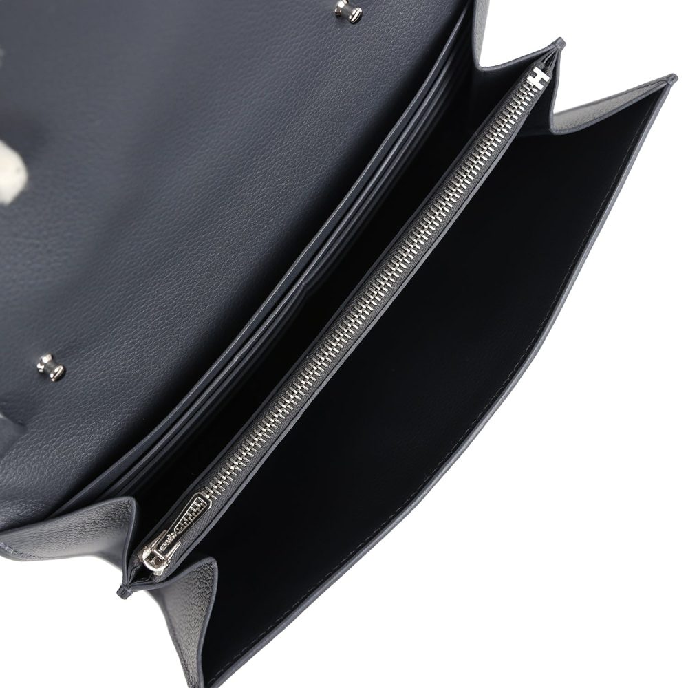 Hermes Constance Wallet To Go Ardoise Evercolor Palladium Hardware - Image 8