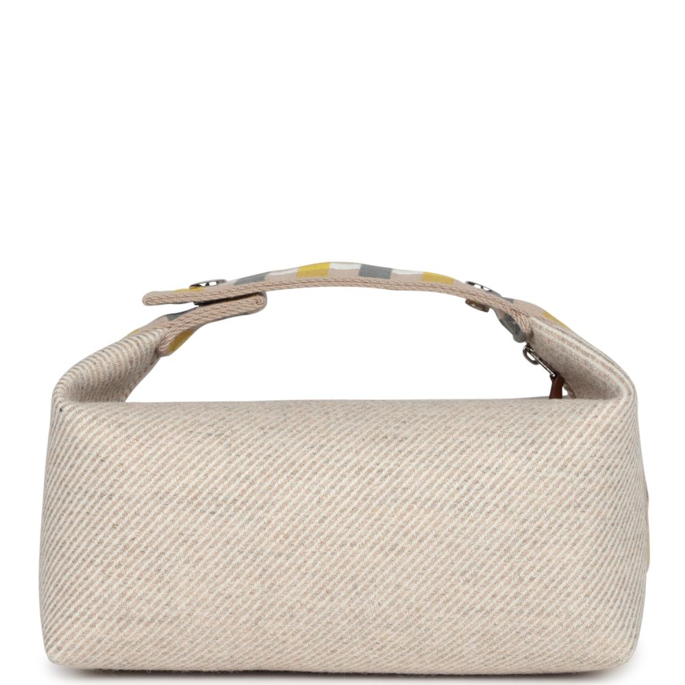 Hermes Bride-A-Brac Au Carre Case PM Seigle Wool Palladium Hardware - Image 4