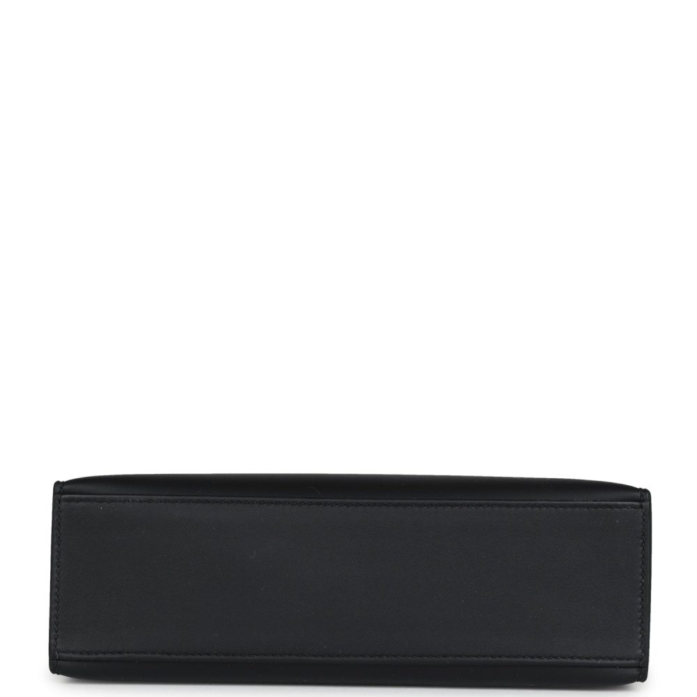 Hermes Kelly Pochette Black Swift Gold Hardware - Image 6