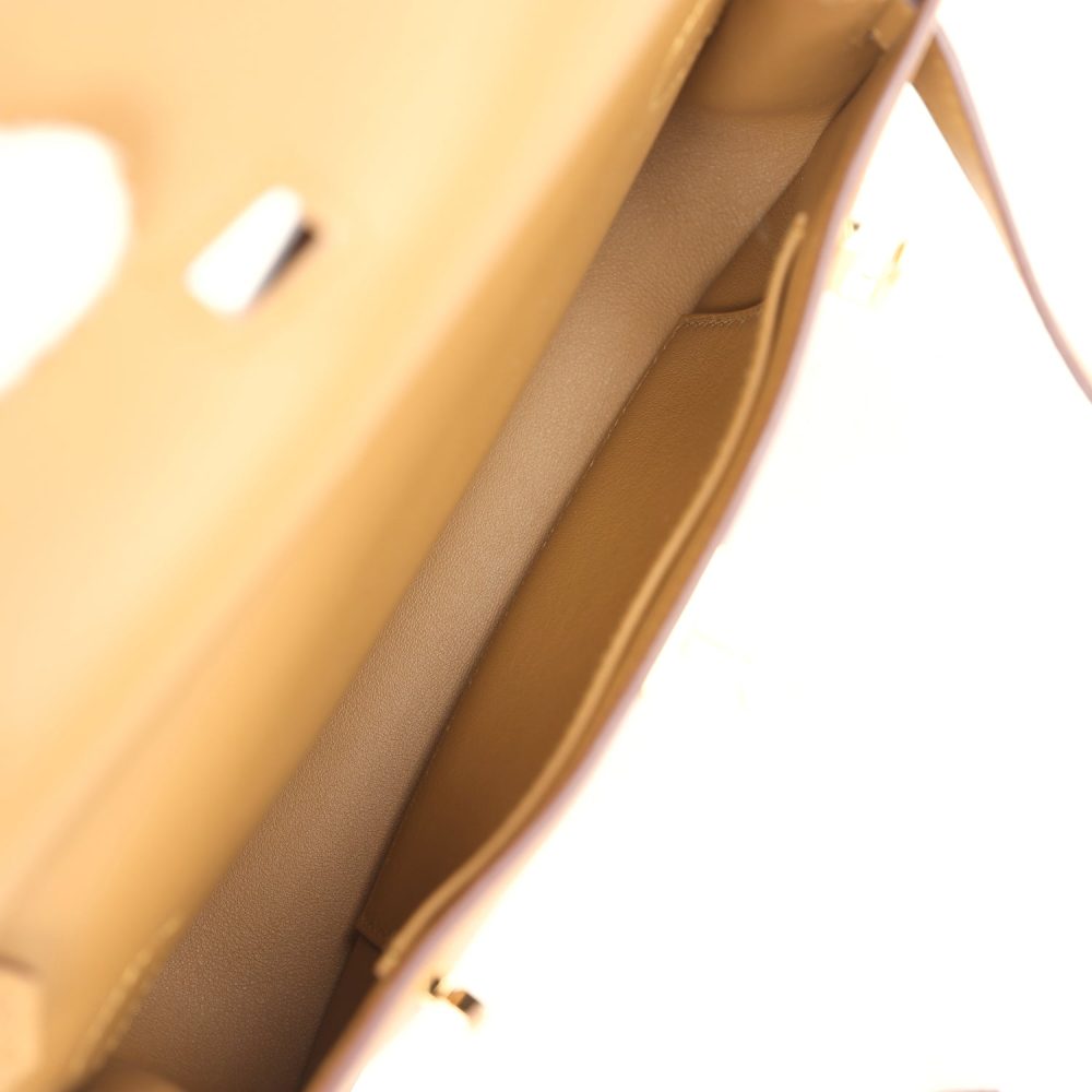 Hermes Mini Jypsiere Bronze Dore Swift Gold Hardware - Image 9