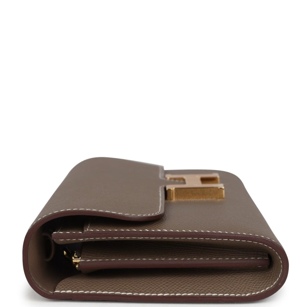 Hermes Constance Wallet To Go Etoupe Epsom Gold Hardware - Image 3