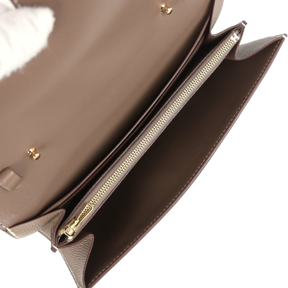 Hermes Constance Wallet To Go Etoupe Epsom Gold Hardware - Image 8