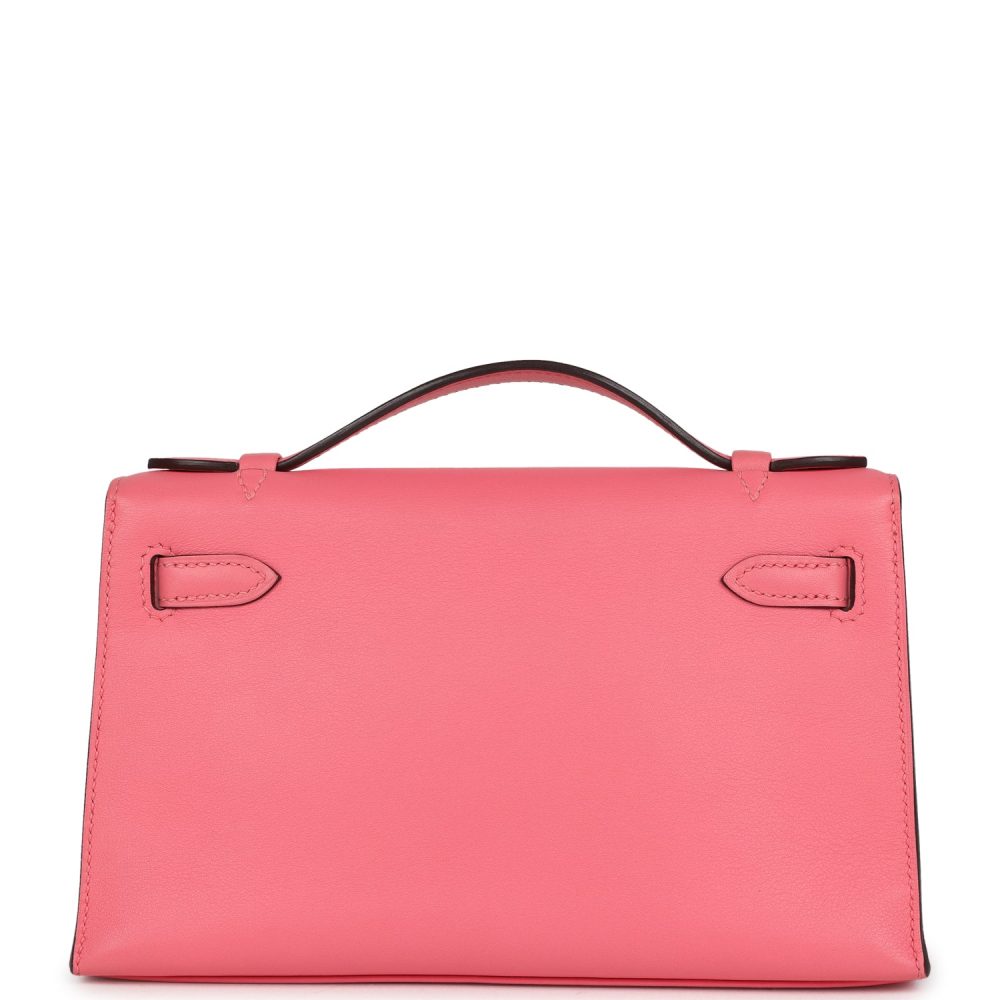 Hermes Kelly Pochette Rose Azalee Swift Gold Hardware - Image 4