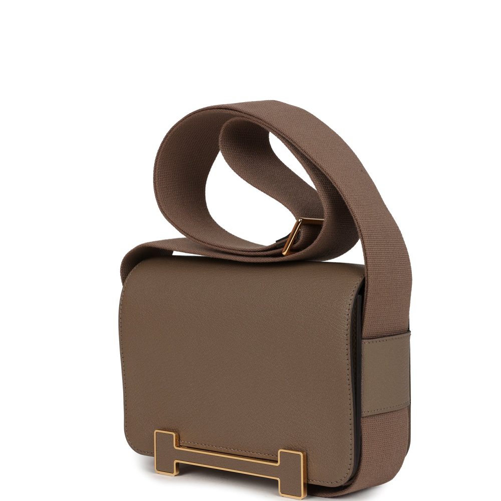 Hermes Geta Etoupe Chevre Mysore Gold Hardware - Image 5