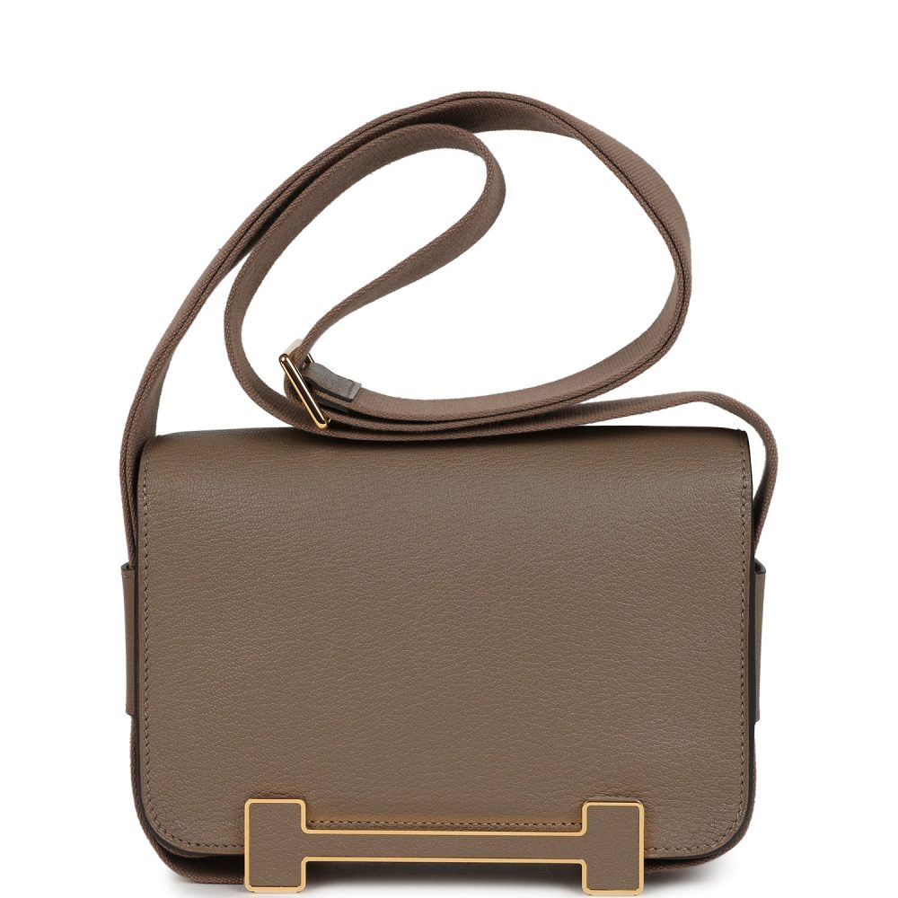 Hermes Geta Etoupe Chevre Mysore Gold Hardware - Image 4