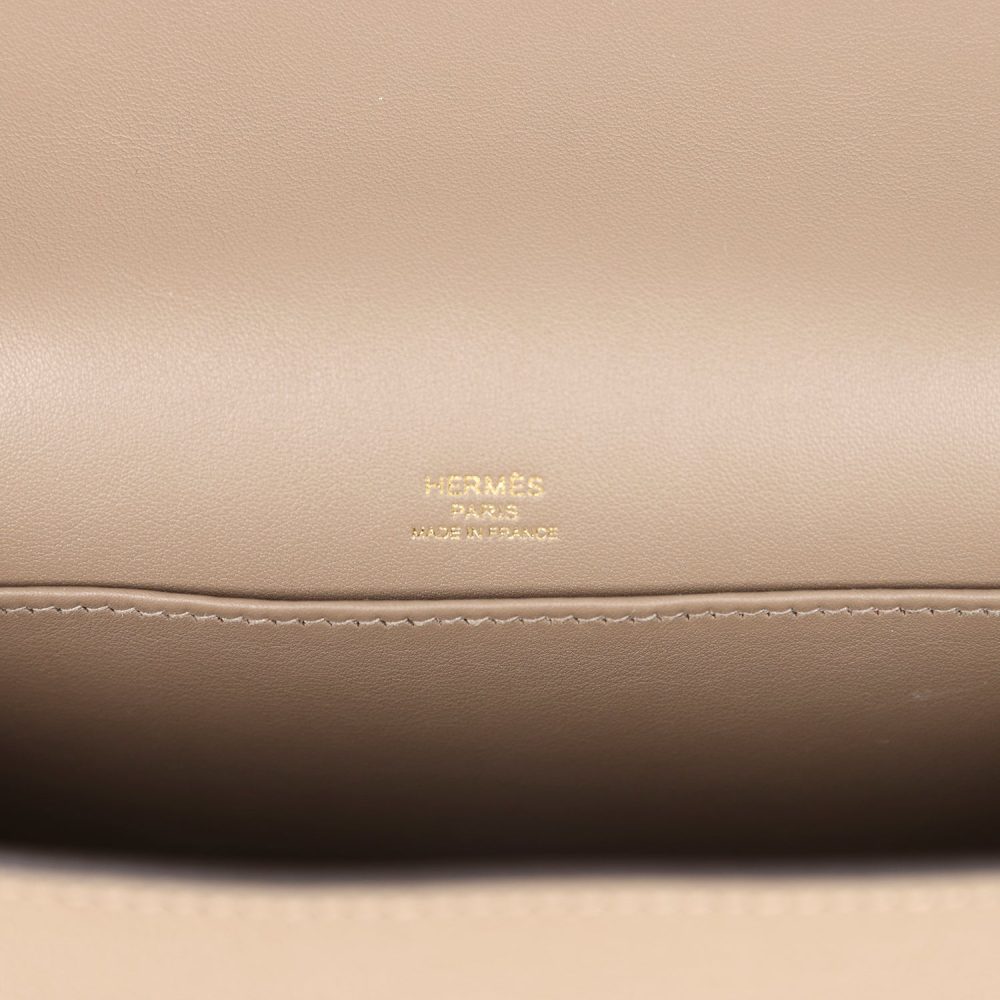 Hermes Geta Etoupe Chevre Mysore Gold Hardware - Image 9
