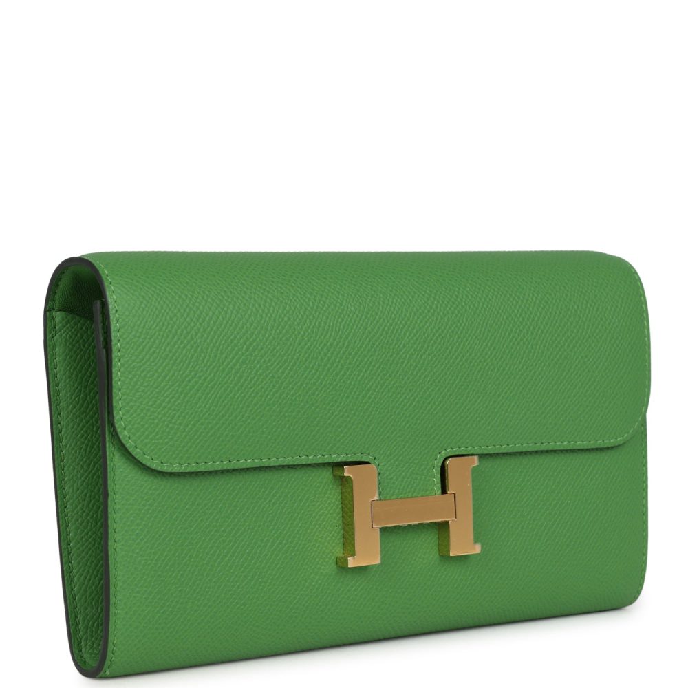 Hermes Constance Wallet To Go Vert Yucca Epsom Gold Hardware - Image 2