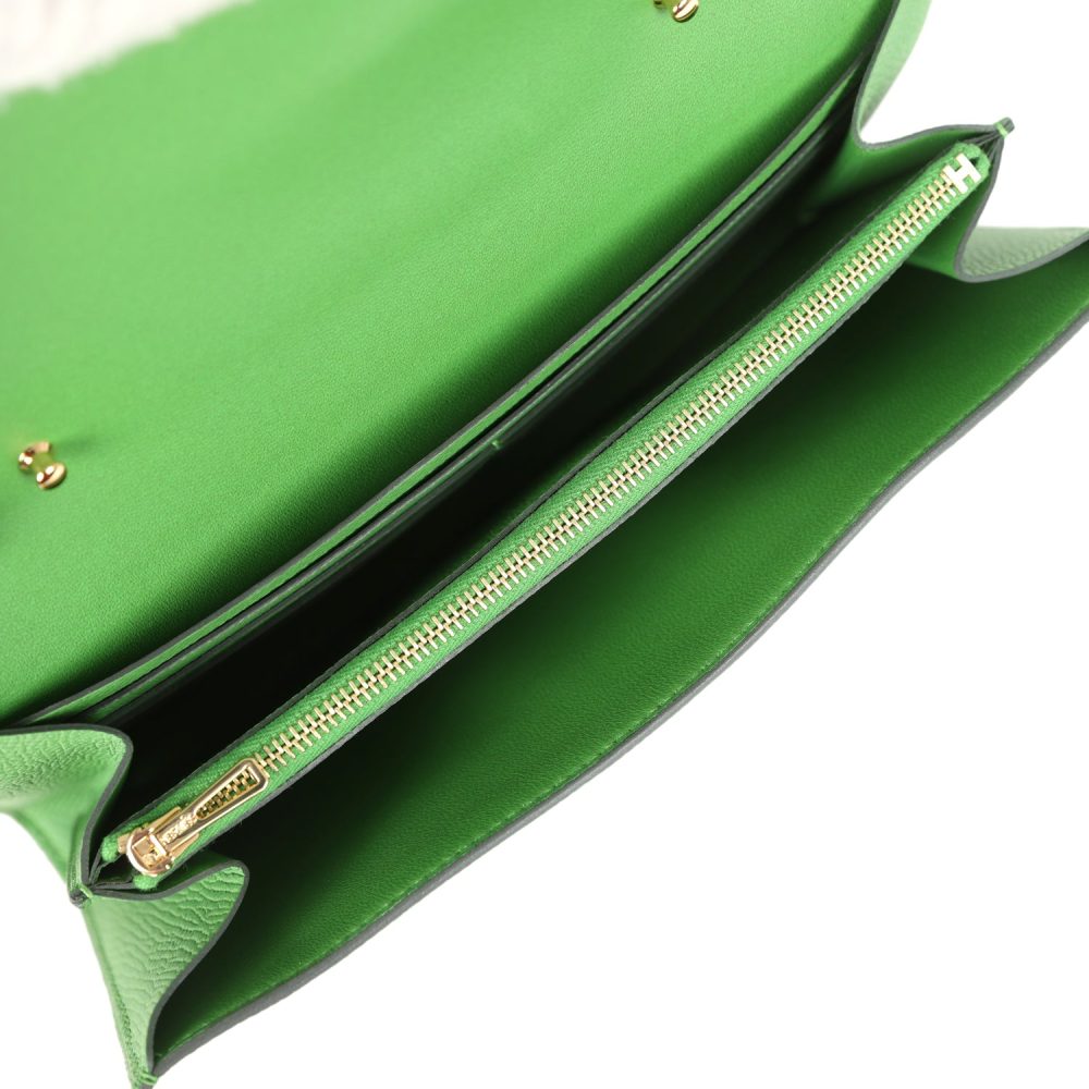 Hermes Constance Wallet To Go Vert Yucca Epsom Gold Hardware - Image 8