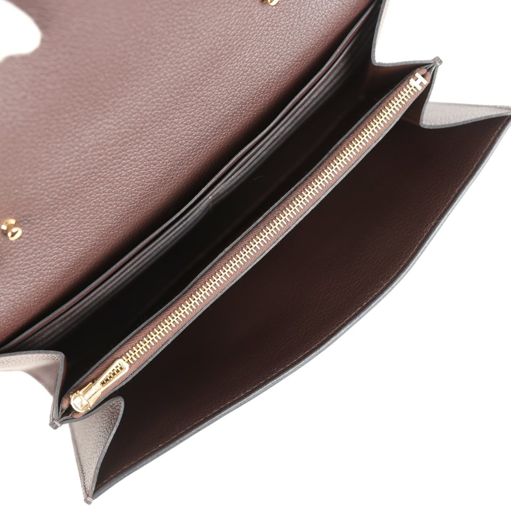 Hermes Constance Wallet To Go  Moka Evercolor Gold Hardware - Image 8