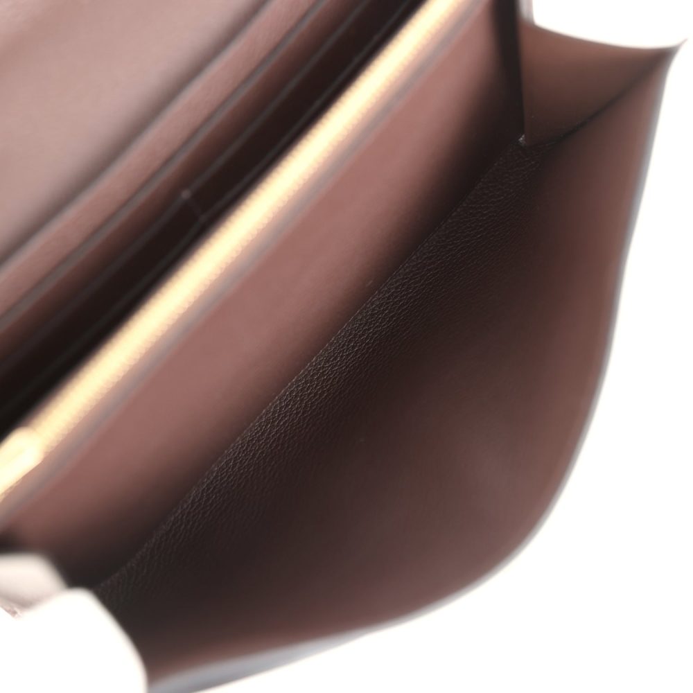 Hermes Constance Wallet To Go  Moka Evercolor Gold Hardware - Image 10