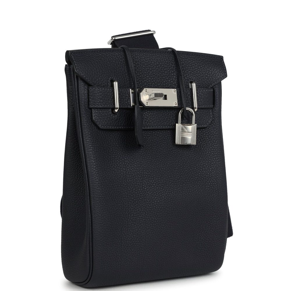 Hermes HAC A Dos PM Backpack Caban Togo Palladium Hardware - Image 2