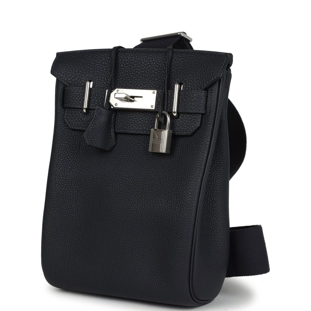 Hermes HAC A Dos PM Backpack Caban Togo Palladium Hardware - Image 5