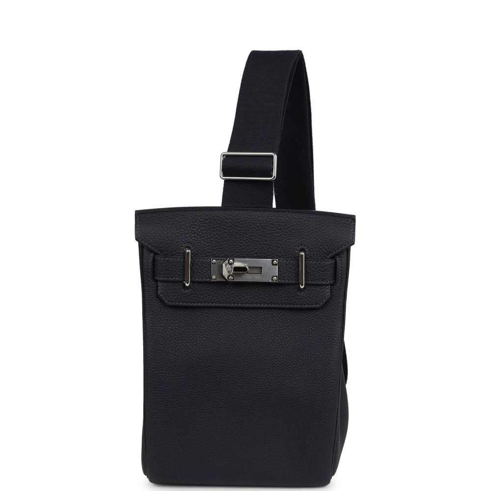 Hermes HAC A Dos PM Backpack Caban Togo Palladium Hardware - Image 7